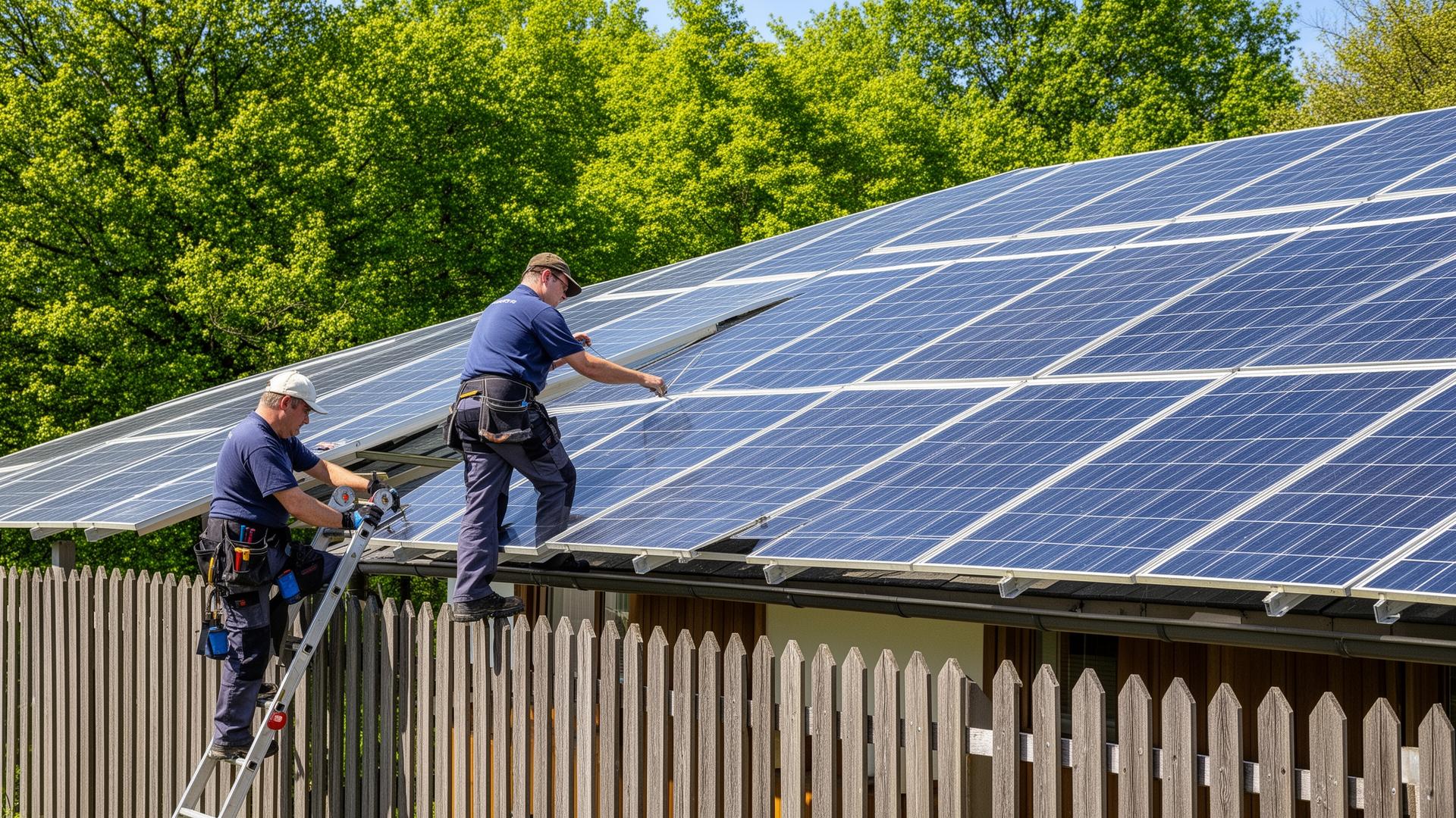 Solaranlage wird installiert